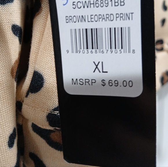 Bebe Womens Cropped Leopard Print Hoodie, NWT. Size XL - Picture 11 of 11